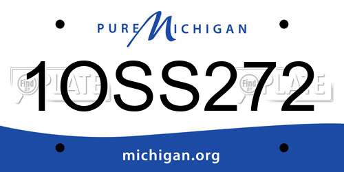 1OSS272 Michigan License Plate