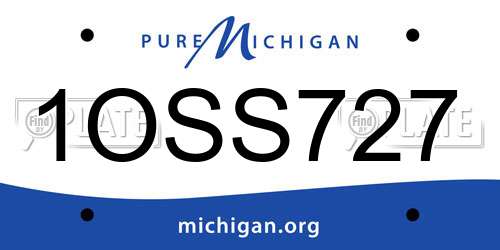 1OSS727 Michigan License Plate