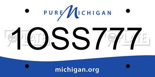 1OSS777 Michigan License Plate