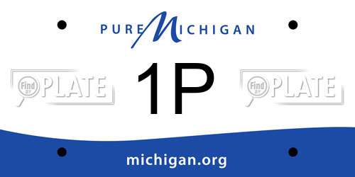 1P Michigan License Plate
