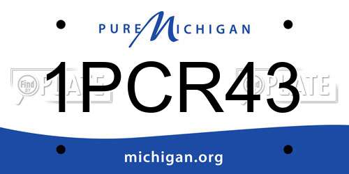 1PCR43 Michigan License Plate