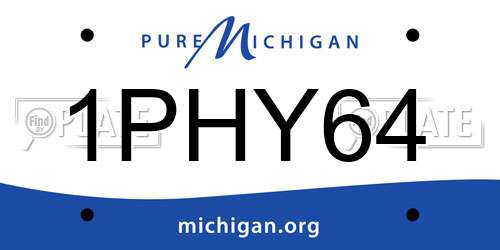 1PHY64 license plate in MI state
