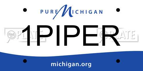 1PIPER Michigan License Plate