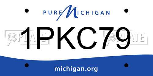 1PKC79 Michigan License Plate