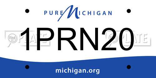 1PRN20 Michigan License Plate