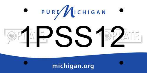 1PSS12 Michigan License Plate