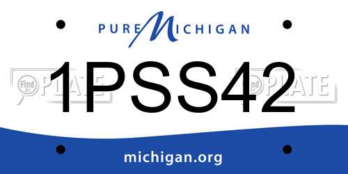 1PSS42 Michigan License Plate