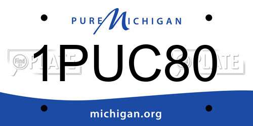 1PUC80 Michigan License Plate