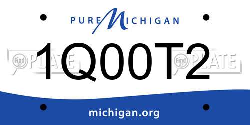 1Q00T2 Michigan License Plate