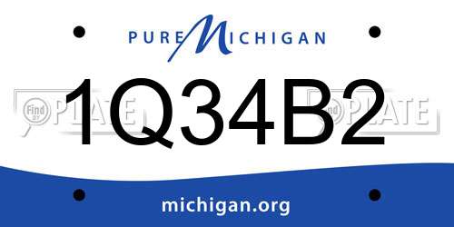 1Q34B2 Michigan License Plate