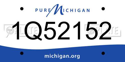 1Q52152 Michigan License Plate