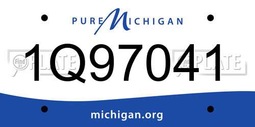 1Q97041 Michigan License Plate