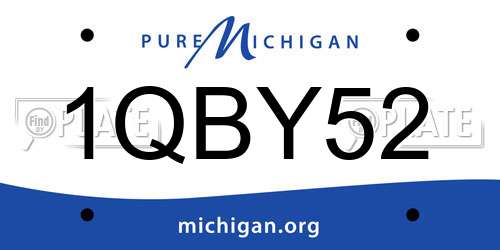1QBY52 Michigan License Plate