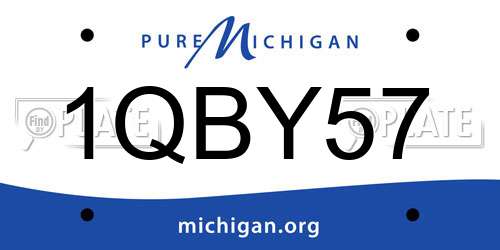1QBY57 Michigan License Plate