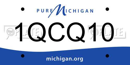 1QCQ10 Michigan License Plate