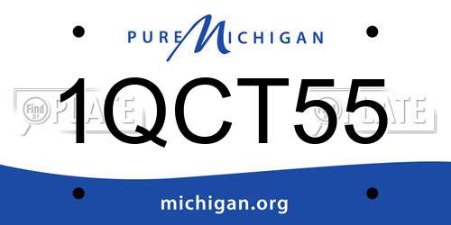 1QCT55 Michigan License Plate