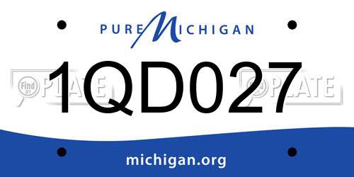 1QD027 Michigan License Plate