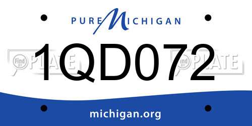 1QD072 Michigan License Plate