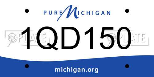 1QD150 Michigan License Plate