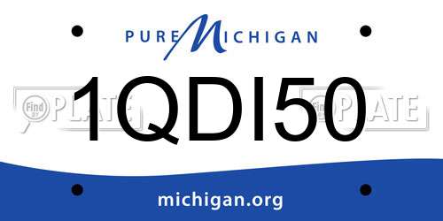 1QDI50 Michigan License Plate