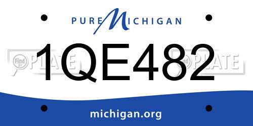 1QE482 Michigan License Plate