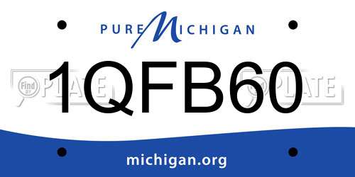 1QFB60 Michigan License Plate