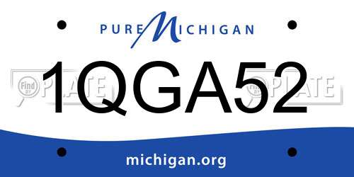 1QGA52 Michigan License Plate