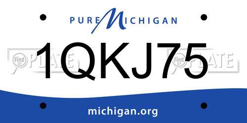 1QKJ75 Michigan License Plate