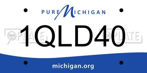 1QLD40 Michigan License Plate