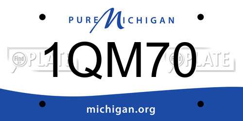 1QM70 Michigan License Plate