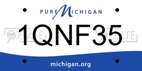 1QNF35 Michigan License Plate