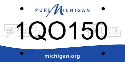 1QO150 Michigan License Plate
