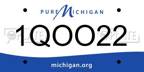 1QOO22 Michigan License Plate