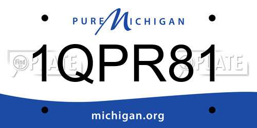 1QPR81 Michigan License Plate