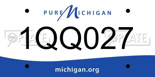 1QQ027 Michigan License Plate