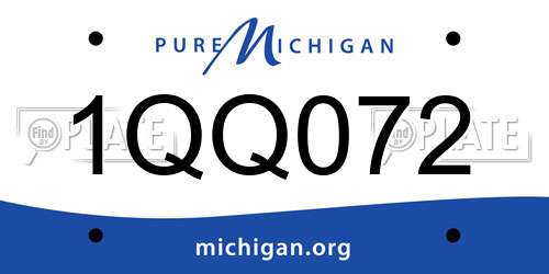 1QQ072 Michigan License Plate