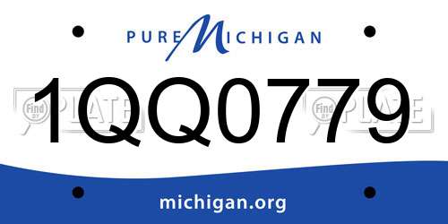 1QQ0779 Michigan License Plate