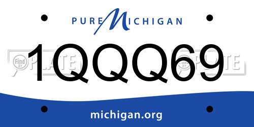 1QQQ69 Michigan License Plate