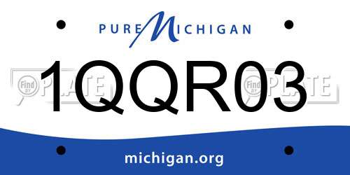 1QQR03 Michigan License Plate