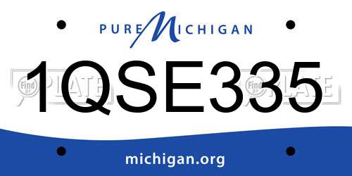 1QSE335 Michigan License Plate