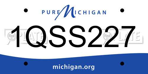 1QSS227 Michigan License Plate