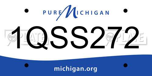 1QSS272 Michigan License Plate