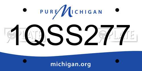 1QSS277 Michigan License Plate
