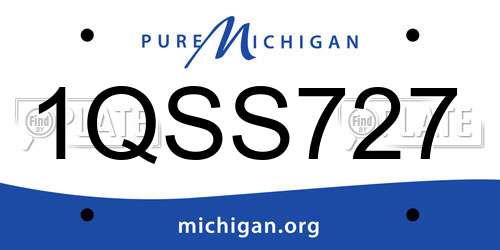 1QSS727 Michigan License Plate