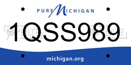 1QSS989 Michigan License Plate