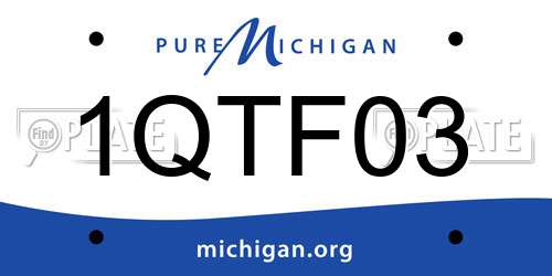 1QTF03 Michigan License Plate