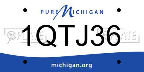 1QTJ36 Michigan License Plate