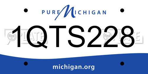 1QTS228 Michigan License Plate