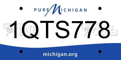 1QTS778 Michigan License Plate