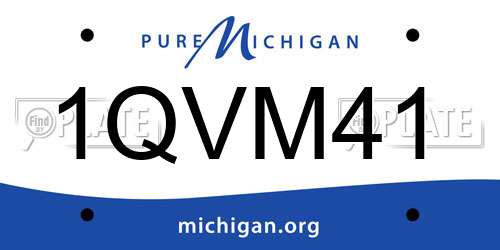 1QVM41 Michigan License Plate